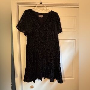 Anthropologie Elegant Black Mini Dress